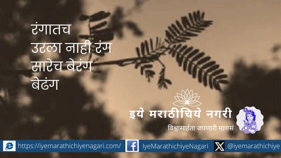No Colour in Colours Poem By Shripad Bhalchandra Joshi