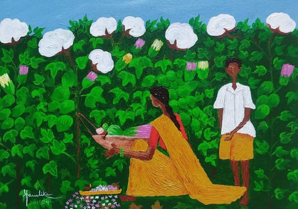 सुप्रसिद्ध वैधर्भी चित्रकार सुनील यावलीकर यांनी या विधीवर साकारलेलं एक चित्र