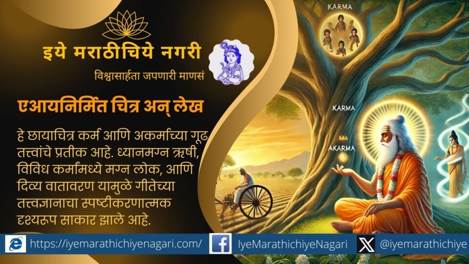 Karma and Akarma Explained – Bhagavad Gita Wisdom with Visual Representation