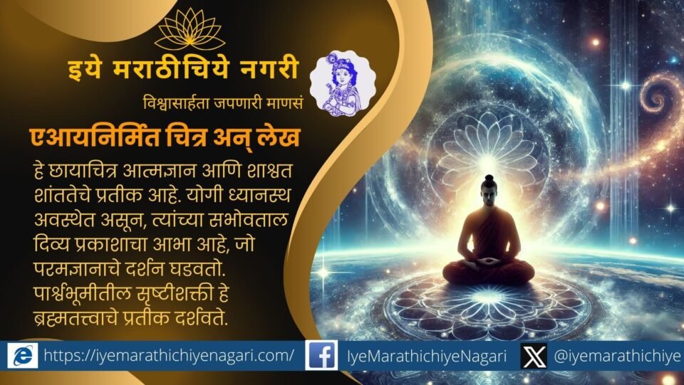 Illustration of self-realization and inner peace as described in Jnaneshwari Chapter 4.
