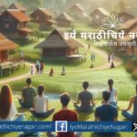Illustration symbolizing Vivekache Gaav – the spiritual confluence of wisdom, discrimination, and Brahmavidya from the Dnyaneshwari