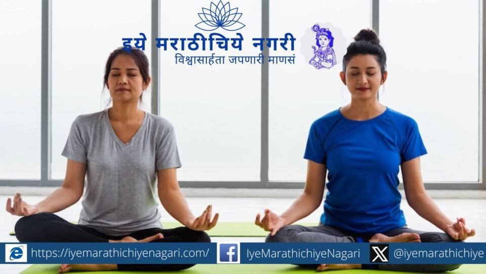 Person performing Jalandhara Bandha (throat lock) during seated yoga practice