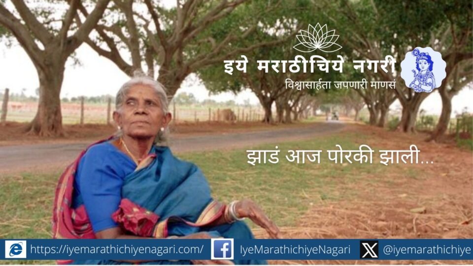 पद्मश्री सालूमारदा थीमक्का यांना वाहिलेली वी. एन. शिंदे यांची हृदयस्पर्शी कविता. शेकडो वडांची माय झालेल्या या वृक्षमातेच्या कार्याला सलाम करणारा भावपूर्ण लेख.