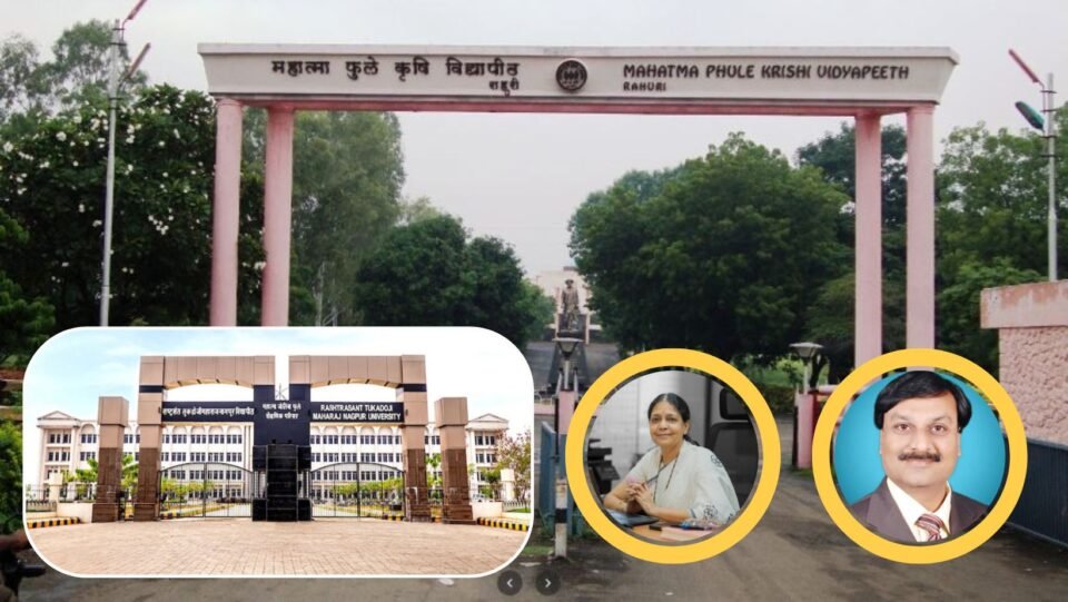 Dr Manali Kshirsagar and Dr Vilas Kharche appointed as Vice-Chancellors of RTM Nagpur University and MPKV Rahuri