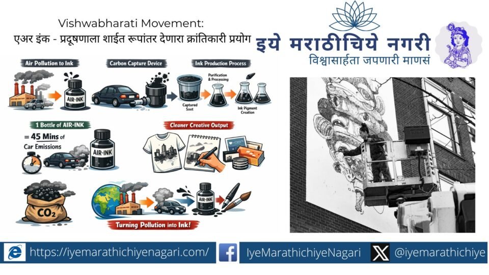Air-Ink technology converting air pollution carbon into eco-friendly ink