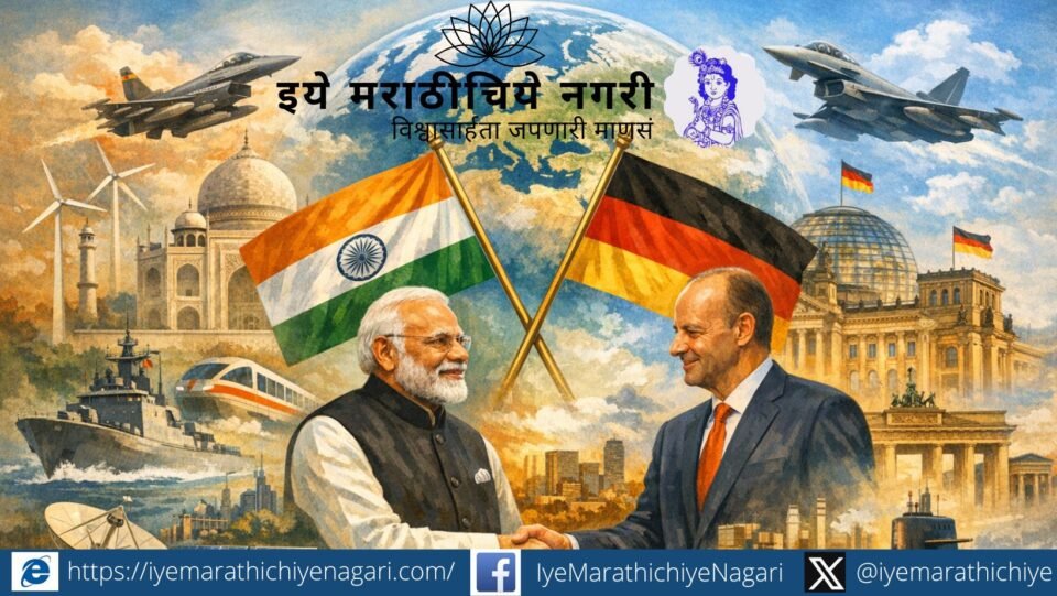 पंतप्रधान नरेंद्र मोदी आणि जर्मनीचे चॅन्सलर फ्रेडरिक मर्झ – भारत जर्मनी धोरणात्मक भागीदारी बैठक 2026