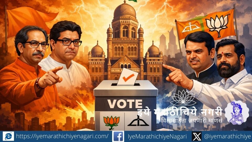 Political analysis of Mumbai municipal elections highlighting Mahayuti and Thackeray brothers rivalry