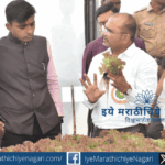 Kolhapur Collector Amol Yedge inspecting hydroponics farming unit promoting sustainable agriculture technology.