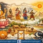काळाच्या पलीकडे जाणाऱ्या मुक्त मनुष्याचे आध्यात्मिक प्रतीकात्मक चित्र