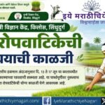 KVK Kirlos, Sindhudurg advises farmers to protect rice nurseries through timely weed control, moisture conservation and protective irrigation amid low rainfall conditions.
