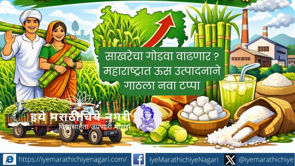 Maharashtra records a major rise in sugarcane production at 1316.49 lakh tonnes in 2025-26. Learn about productivity growth, FRP payments, sugar industry reforms and farmer benefits.