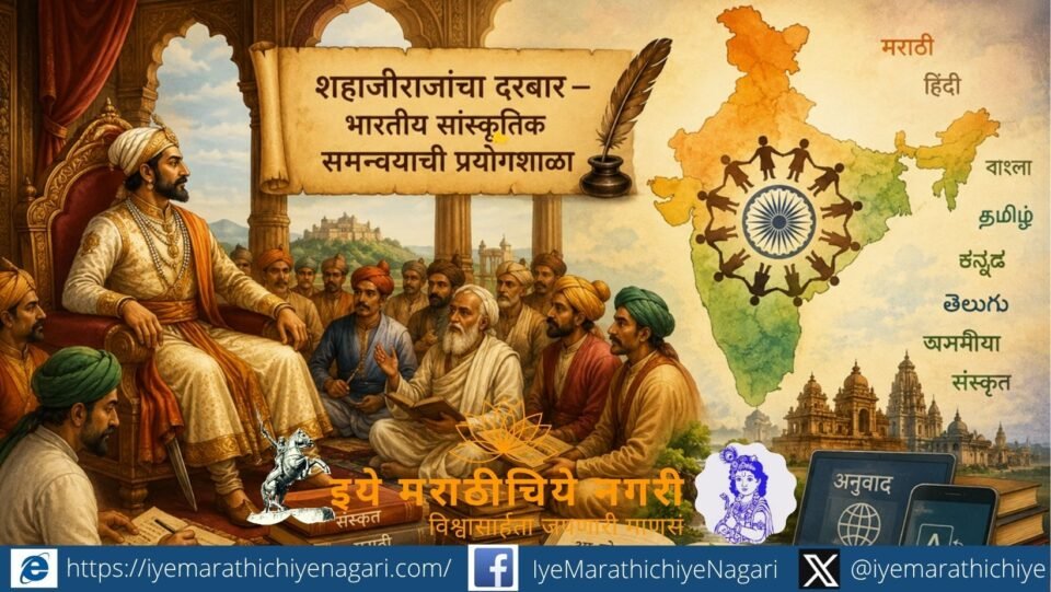 शहाजी राजांचा दरबार हा केवळ सत्तेचे केंद्र नव्हता, तर भारतीय भाषा, साहित्य, विद्वत्ता आणि सांस्कृतिक समन्वयाची प्रयोगशाळा कसा होता, याचा अभ्यासपूर्ण वेध.