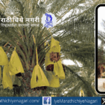 ट्युनिशियातील सहारा वाळवंटातील ओअँसिसमध्ये उभ्या असलेल्या खजुराच्या झाडांच्या बागा आणि पार्श्वभूमीला वाळूचे टेकाड