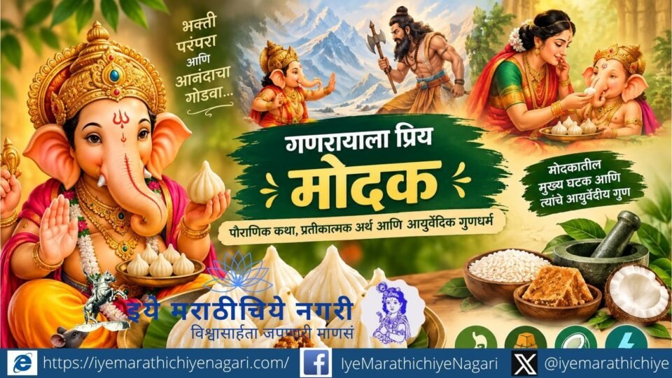 गणरायाला मोदक का प्रिय आहे? २१ मोदकांच्या प्रथेची कथा, मोदकाचे आध्यात्मिक महत्त्व आणि तांदूळ, गूळ, खोबऱ्याचे आयुर्वेदीय गुण जाणून घ्या.