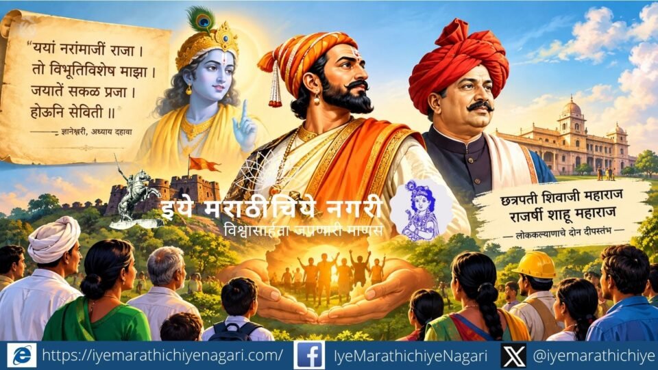 ज्ञानेश्वरीच्या दृष्टीने राजा म्हणजे केवळ सत्ताधीश नव्हे; प्रजेचे रक्षण, सेवा आणि कल्याण यांतून प्रकटणारी ईश्वराची विभूती होय.