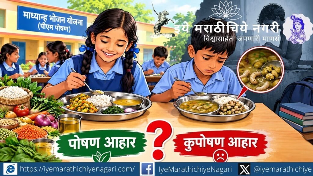 मुलांच्या पोषणासाठी सुरू झालेल्या पीएम पोषण योजनेत निकृष्ट अन्न, अस्वच्छता आणि प्रशासनाच्या दुर्लक्षाच्या तक्रारी गंभीर प्रश्न उपस्थित करतात.