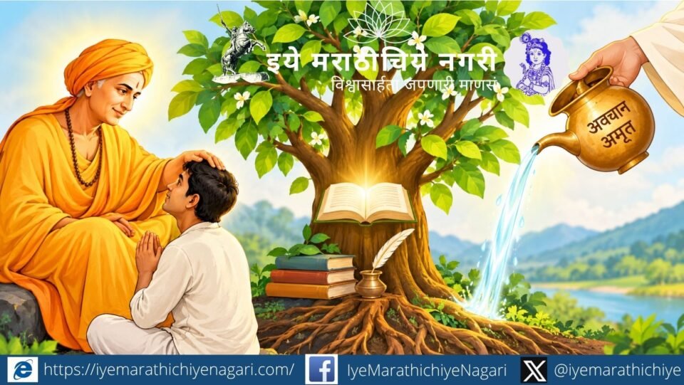 ज्ञानेश्वरी अध्याय अकरावा, ओवी १९ मधून सारस्वताच्या झाडाचे गूढ उलगडते. गुरुकृपा, अवधान, साधना आणि आत्मचिंतन यांच्या संगमातून ज्ञानाचा वटवृक्ष कसा फुलतो, जाणून घ्या.