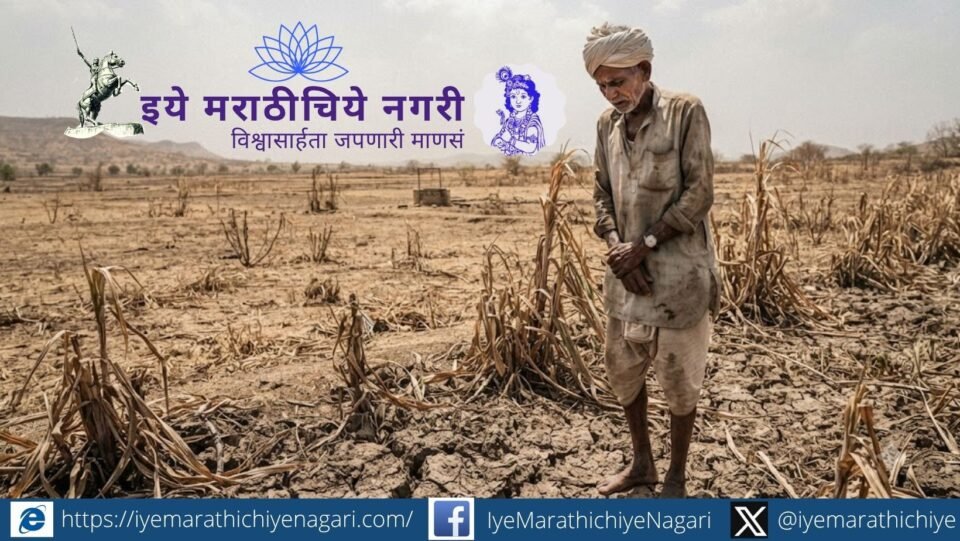 दुष्काळ जाहीर झाला, पण शेतकऱ्यांचे प्रश्न सुटले का? करपलेली पिके, चारा-पाणीटंचाई, पशुधन आणि मदतीच्या प्रतीक्षेवर भाष्य करणारी कविता.