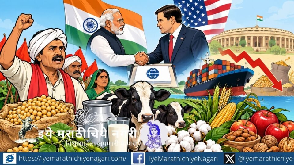 अमेरिका-भारत व्यापार करारामुळे सोयाबीन, दुग्धव्यवसाय, कापूस आणि फळ उत्पादक शेतकऱ्यांवर परिणाम होण्याची भीती अखिल भारतीय किसान सभेने व्यक्त केली. कराराला विरोध करण्यासाठी आंदोलनाचे आवाहन.
